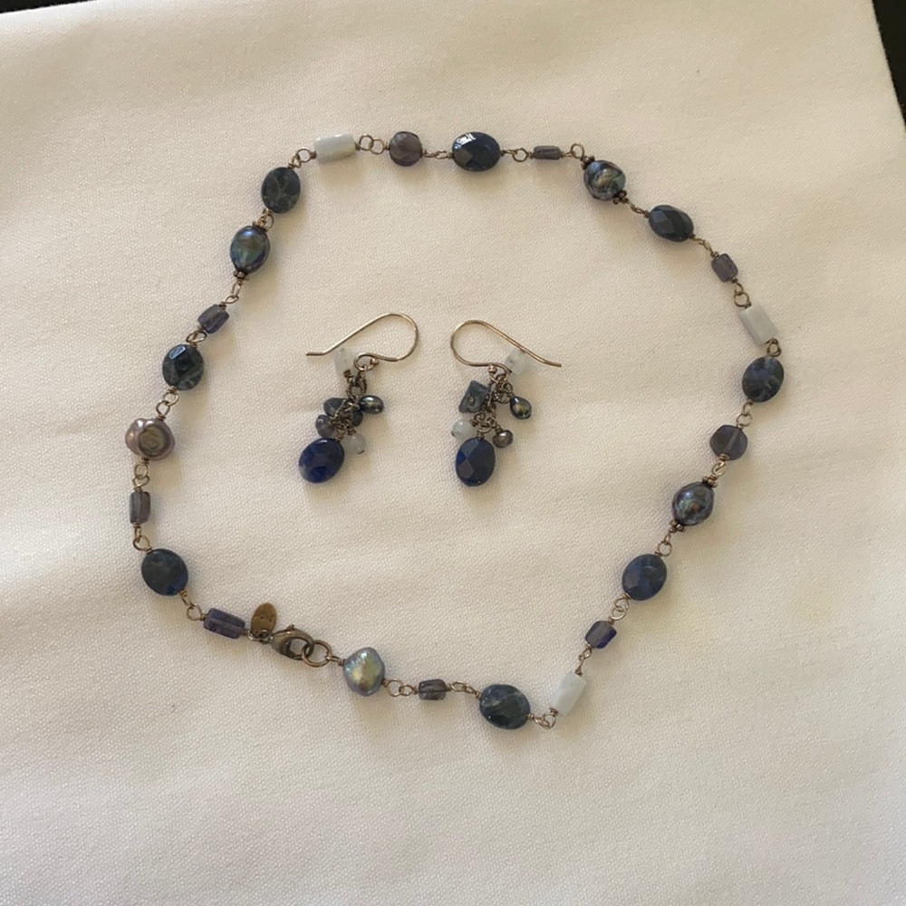 Silpada sterling silver earrings necklace set